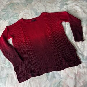 American Eagle Outfitters Burgundy Cable Knit Sweater